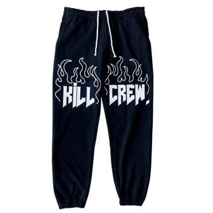 HEAVYWEIGHT LUX SWEATPANTS FLAME - BLACK / WHITE