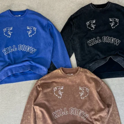 Kill crew heavyweight lux two wolves crew neck