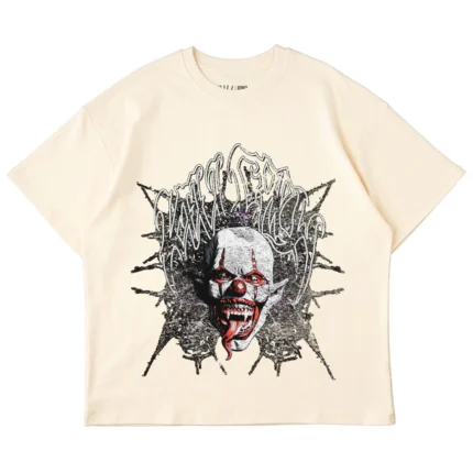 Kill crew natural cotton psychotic clown t-shirt