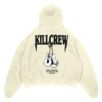 Kill crew oversized lux athletic department hoodie - cream