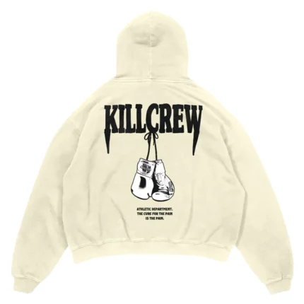 Kill crew oversized lux athletic department hoodie - cream
