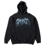 Kill crew oversized lux lightning hoodie - black