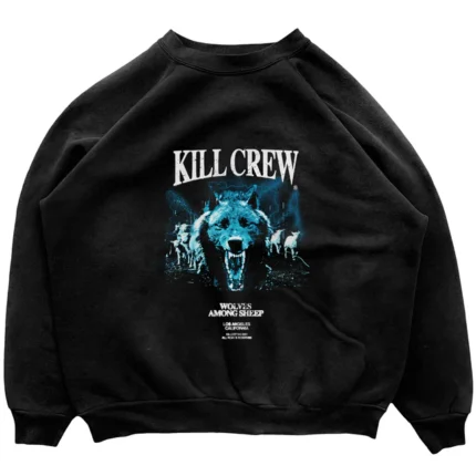 Kill crew oversized lux midst of wolves crew neck