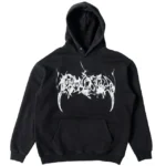 Kill crew oversized lux smoke wolf hoodie - black