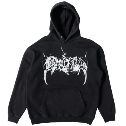 Kill crew oversized lux smoke wolf hoodie - black