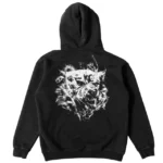 Kill crew oversized lux smoke wolf hoodie - black