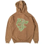 Kill crew oversized lux wolf hoodie - brown