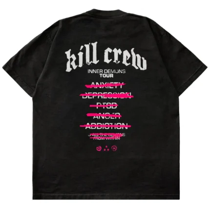 Kill crew relaxed fit inner demons tour t-shirt