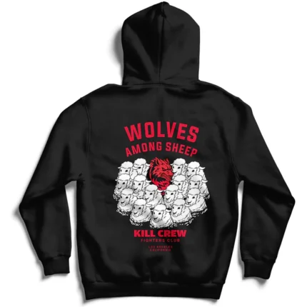 Kill crew wolves among sheep hoodie V2 - black