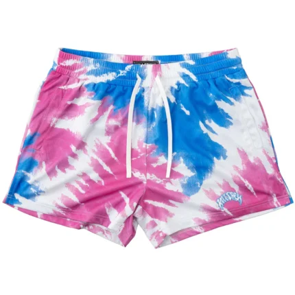 MUAY THAI SHORTS (MID THIGH CUT) RETRO - BLUE