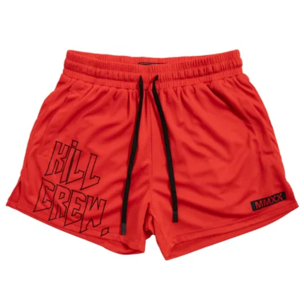 MUAY THAI SHORTS (MID THIGH CUT) v1 - RED