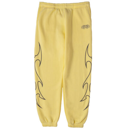OVERSIZED LUX TRIBAL SWEATPANTS - YELLOW BLACK