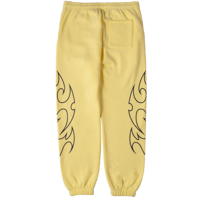 OVERSIZED LUX TRIBAL SWEATPANTS - YELLOW BLACK