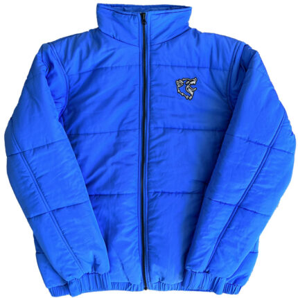 WOLF PUFFER JACKET - BLUE WHITE