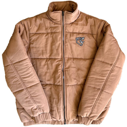 WOLF PUFFER JACKET - BROWN WHITE