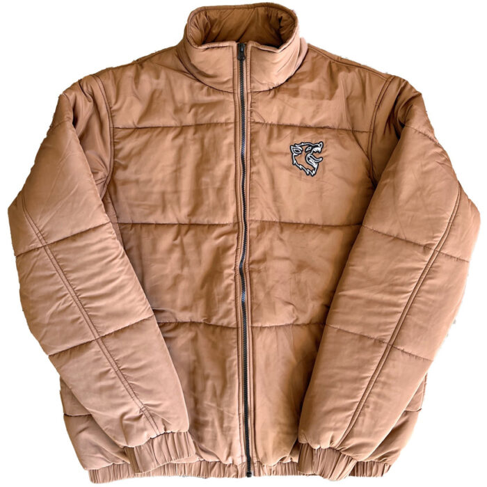 WOLF PUFFER JACKET - BROWN WHITE