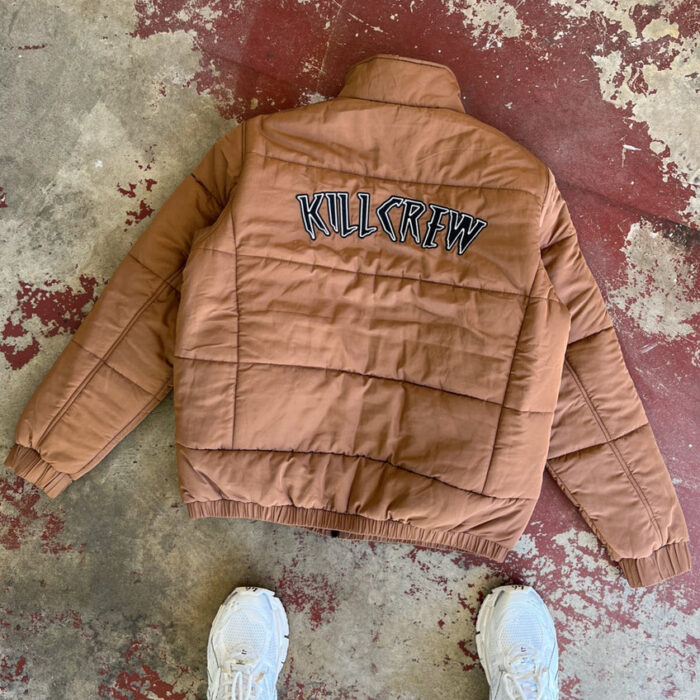 WOLF PUFFER JACKET - BROWN WHITE