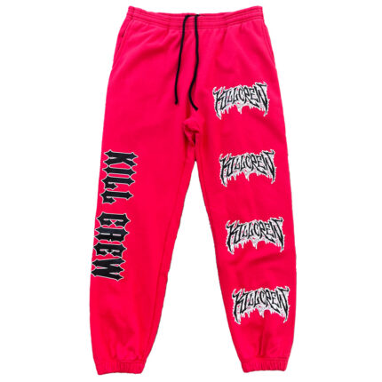 HEAVYWEIGHT LUX "METAL" SWEATPANTS - RED / BLACK