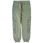 OVERSIZED LUX "TRIBAL" SWEATPANTS - GREEN / BLACK